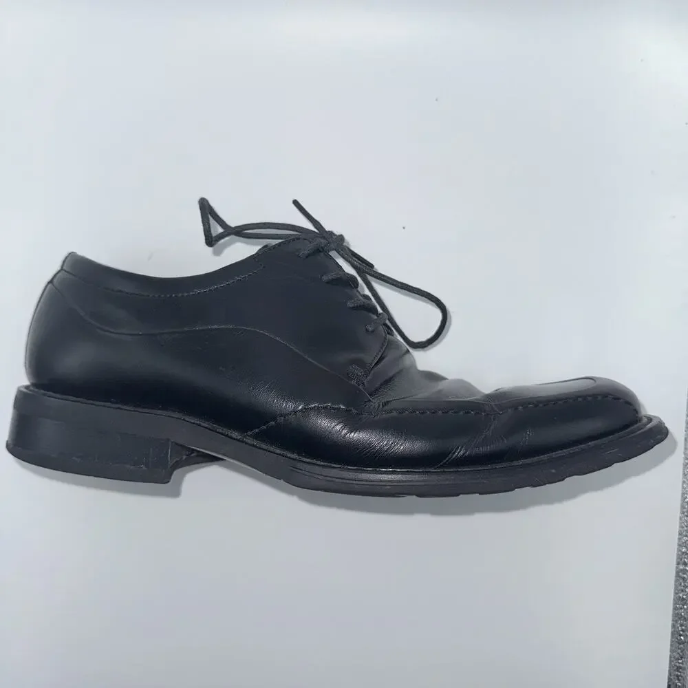 Florsheim Black Leather Oxford Dress Shoes Mens Size 8 Square Toe Lace Up